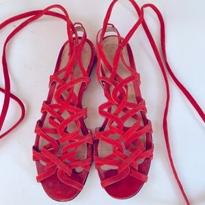 Intricate lace up sandals